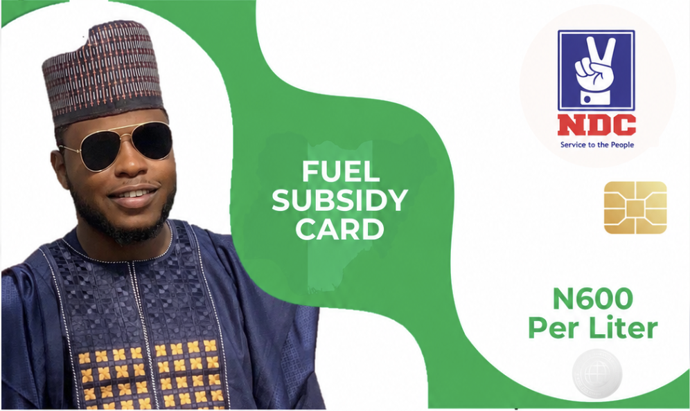 Fuel subsidy card front